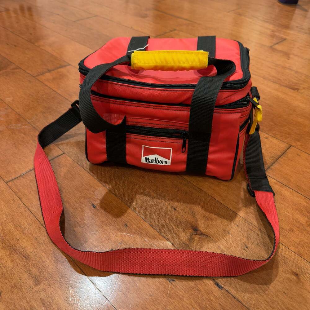 Vintage 90s Marlboro Insulated Two-Compartment Cooler Lunch Bag